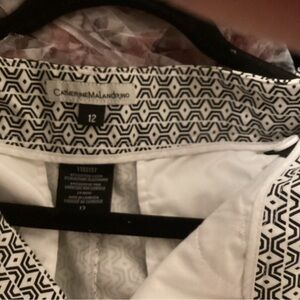 Catherine Malandrino Geometric Black and White Jacket